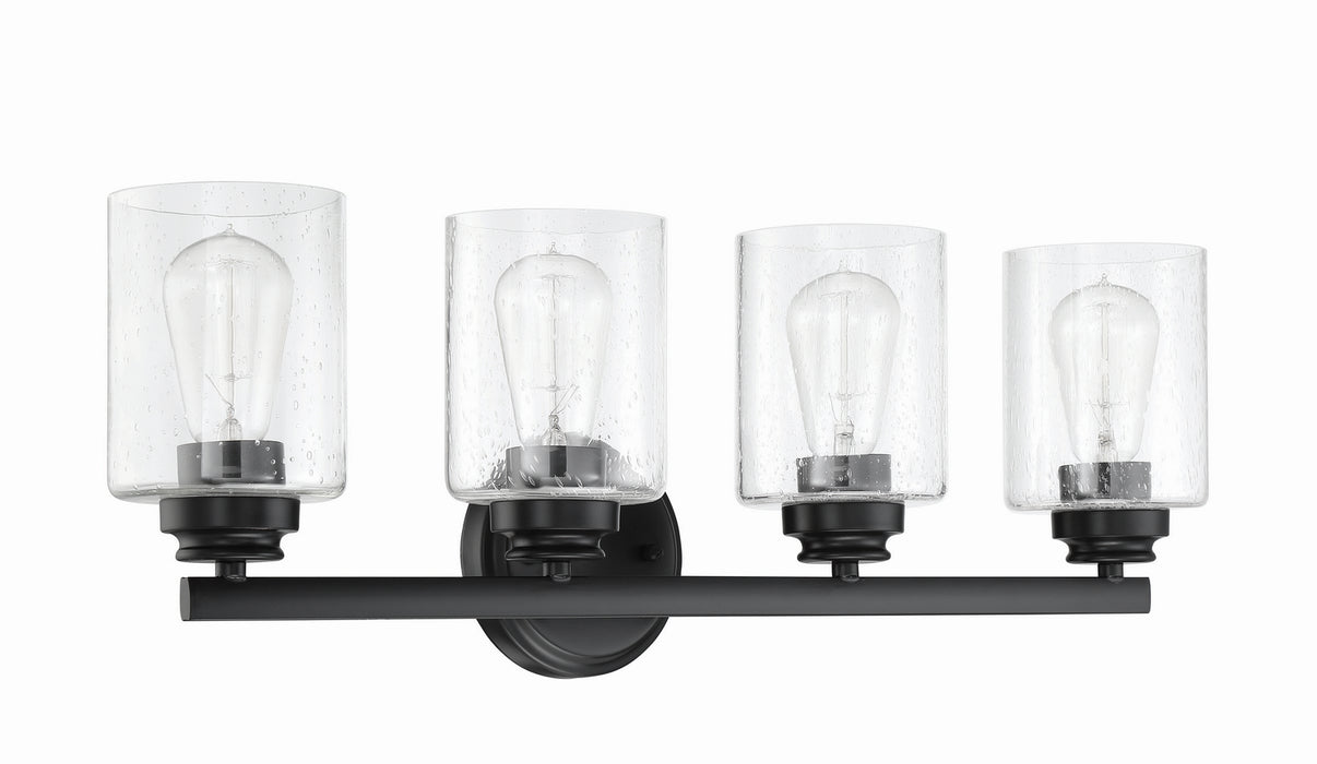 Craftmade 50504-FB Four Light Vanity, Flat Black