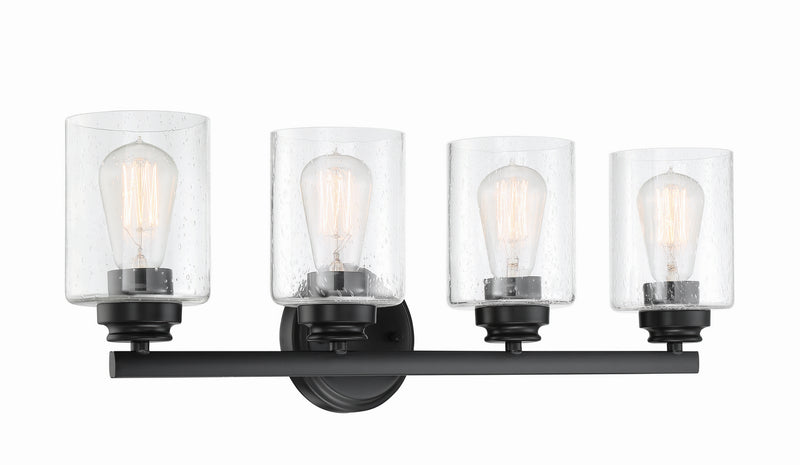 Craftmade 50504-FB Four Light Vanity, Flat Black