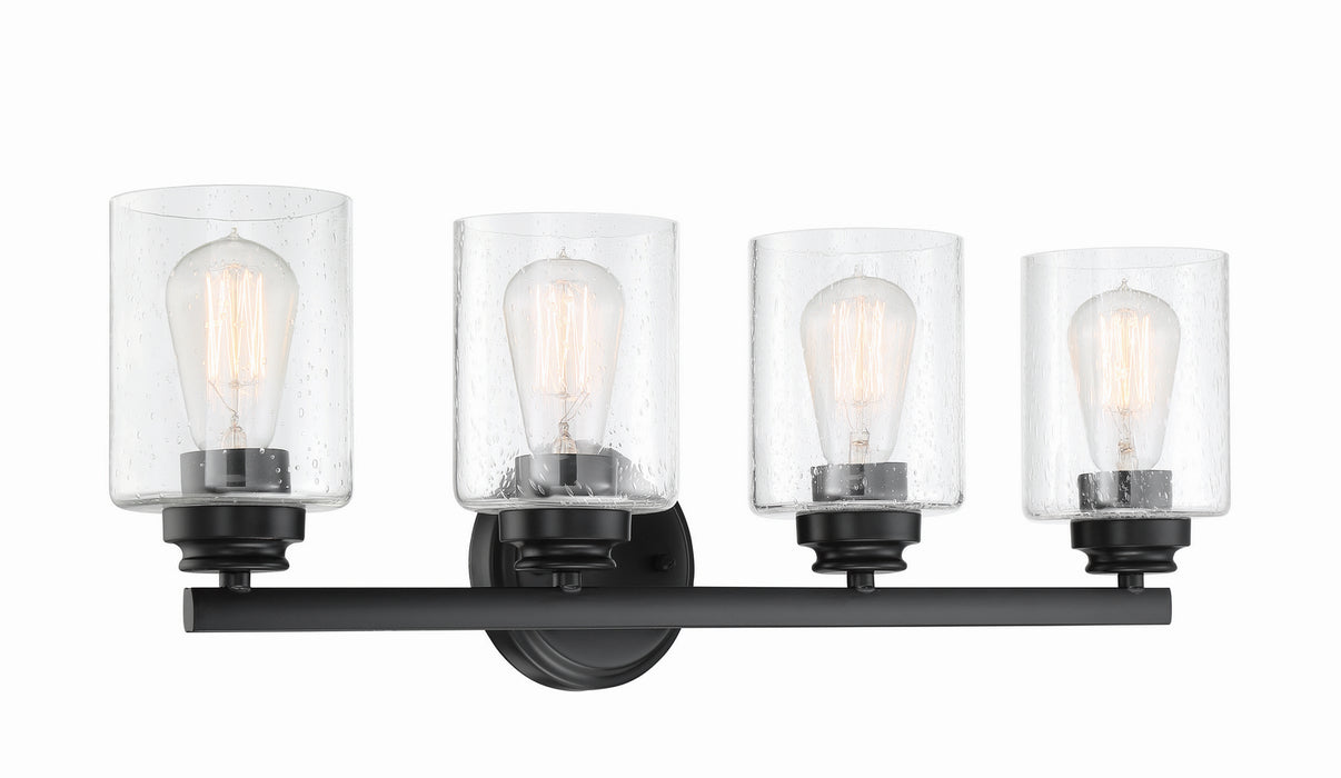 Craftmade 50504-FB Four Light Vanity, Flat Black
