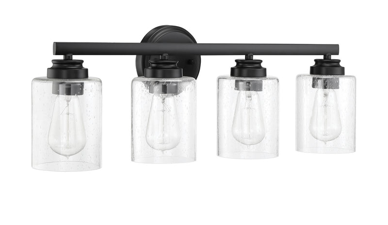 Craftmade 50504-FB Four Light Vanity, Flat Black