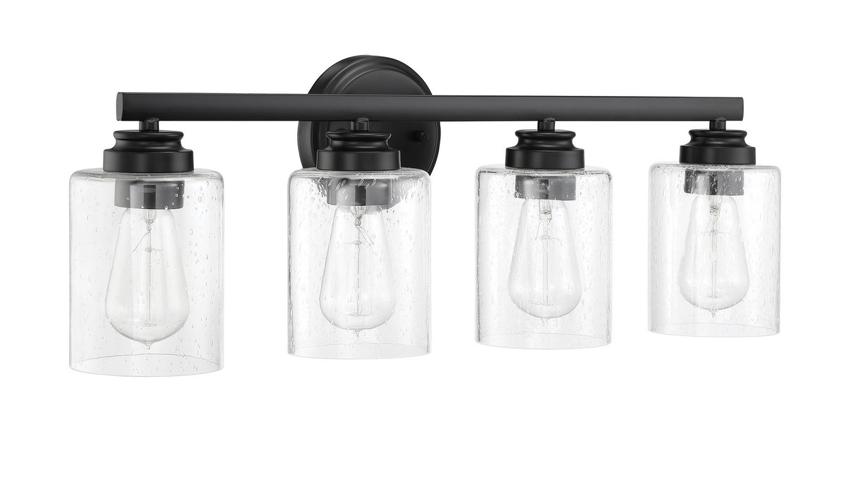 Craftmade 50504-FB Four Light Vanity, Flat Black