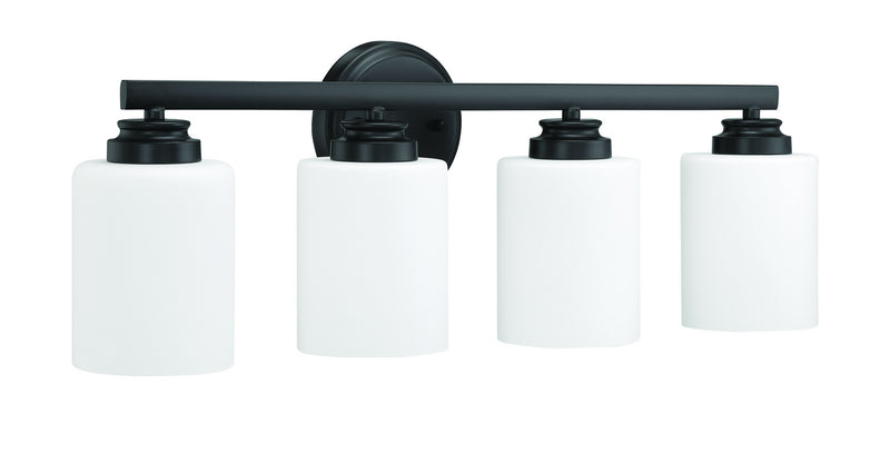 Craftmade 50504-FB-WG Four Light Vanity, Flat Black