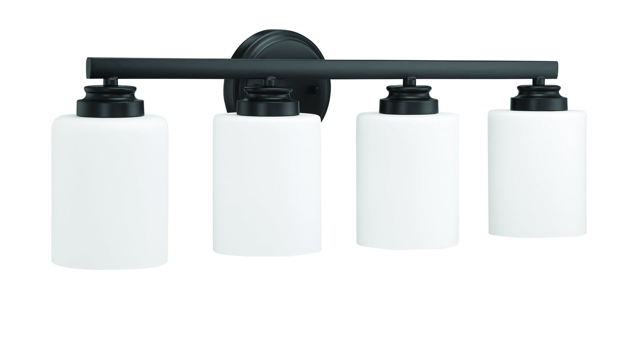 Craftmade 50504-FB-WG Four Light Vanity, Flat Black