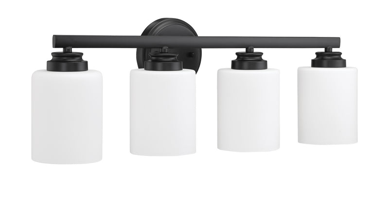 Craftmade 50504-FB-WG Four Light Vanity, Flat Black