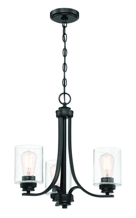 Craftmade 50523-FB Three Light Chandelier, Flat Black