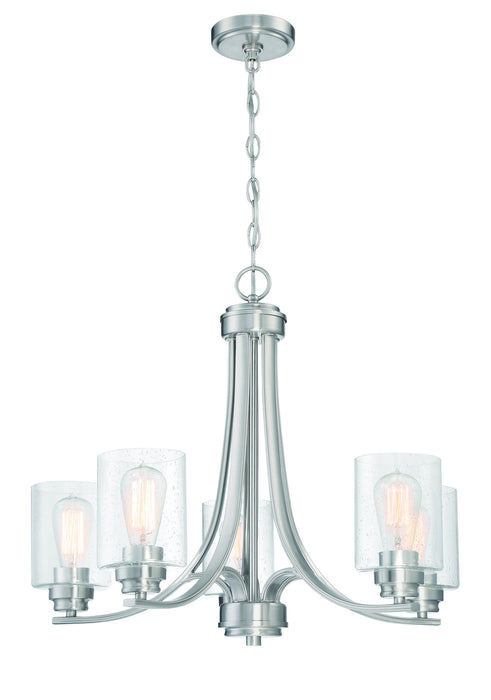 Craftmade 50525-BNK Five Light Chandelier, Brushed Polished Nickel