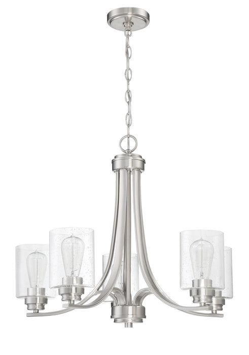 Craftmade 50525-BNK Five Light Chandelier, Brushed Polished Nickel
