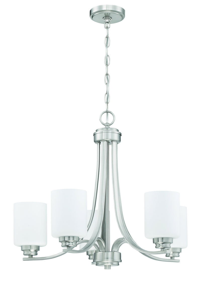 Craftmade 50525-BNK-WG Five Light Chandelier, Brushed Polished Nickel