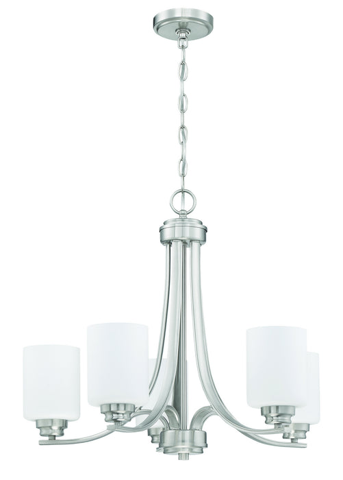 Craftmade 50525-BNK-WG Five Light Chandelier, Brushed Polished Nickel