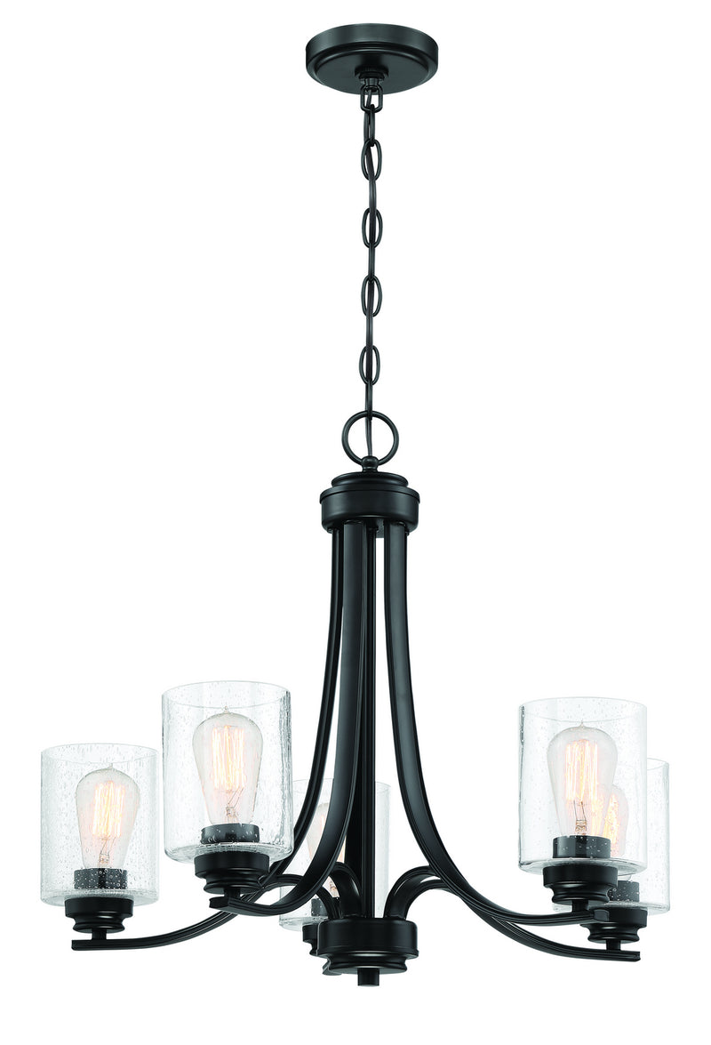 Craftmade 50525-FB Five Light Chandelier, Flat Black
