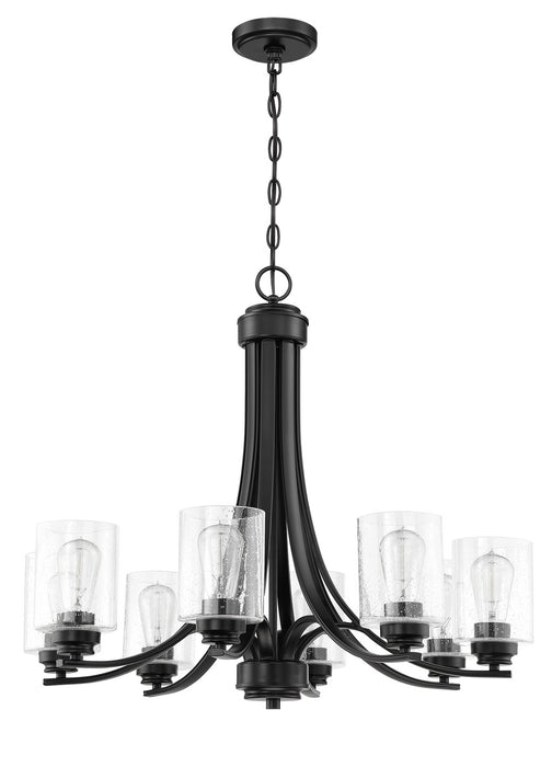 Craftmade 50528-FB Eight Light Chandelier, Flat Black