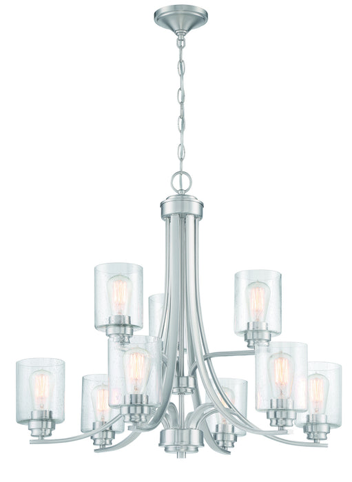 Craftmade 50529-BNK Nine Light Chandelier, Brushed Polished Nickel