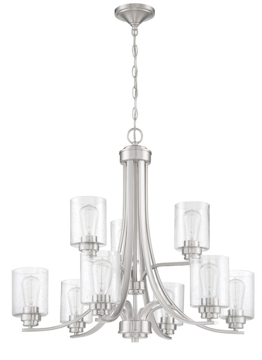 Craftmade 50529-BNK Nine Light Chandelier, Brushed Polished Nickel