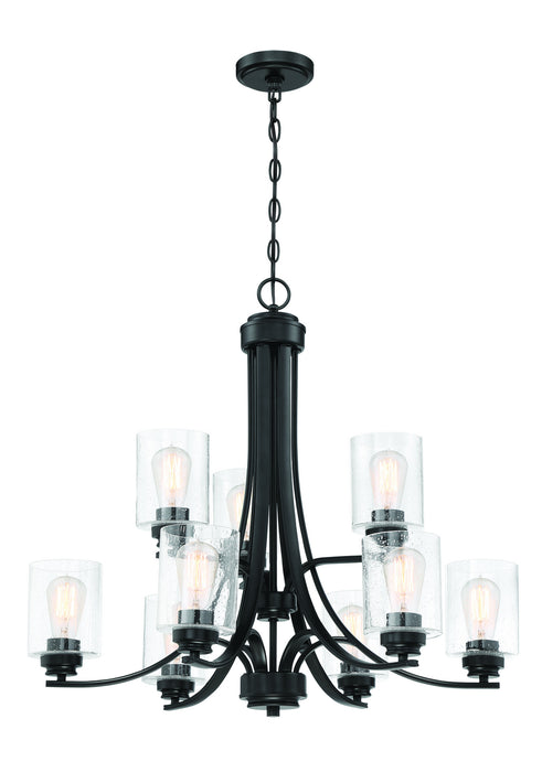 Craftmade 50529-FB Nine Light Chandelier, Flat Black