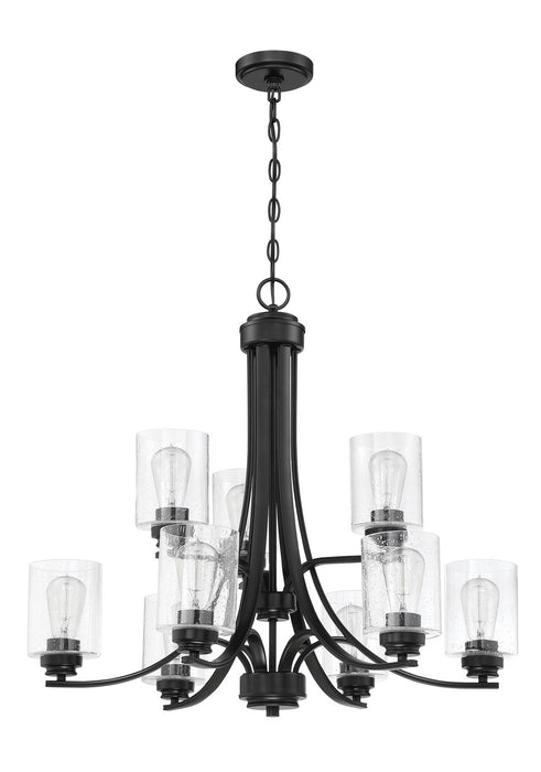 Craftmade 50529-FB Nine Light Chandelier, Flat Black