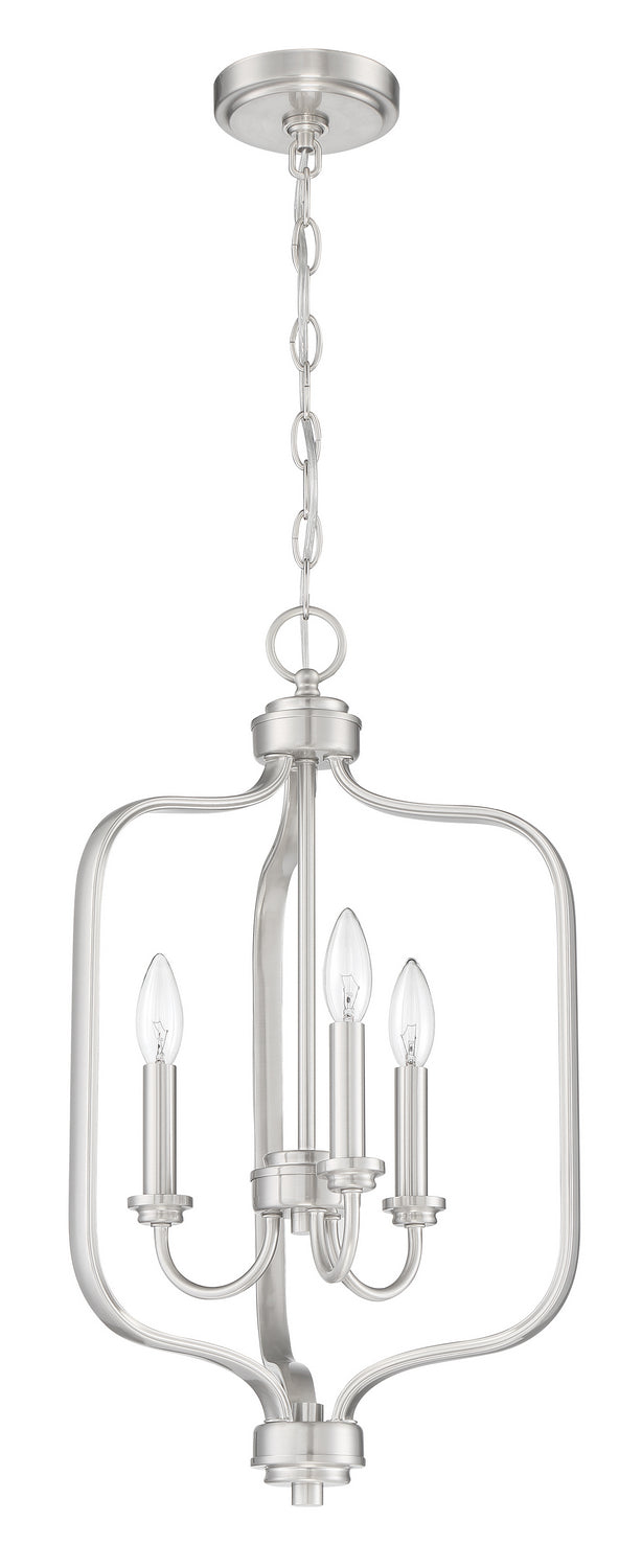 Craftmade 50533-BNK Three Light Foyer Pendant, Brushed Polished Nickel