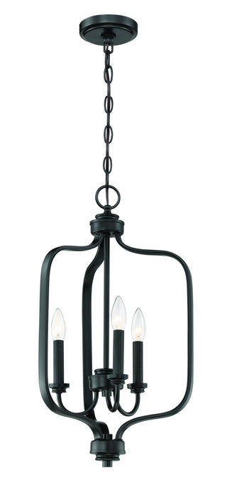 Craftmade 50533-FB Three Light Foyer Pendant, Flat Black