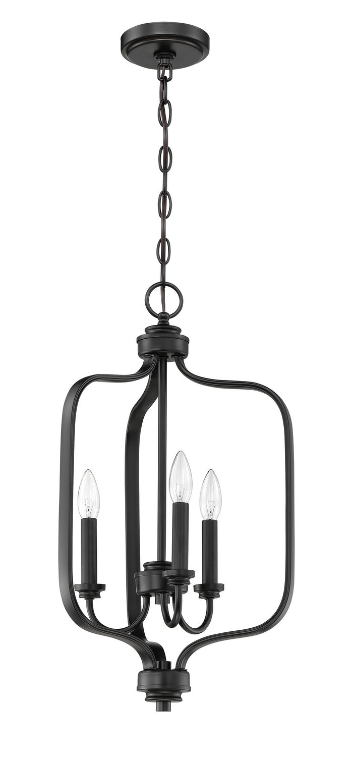 Craftmade 50533-FB Three Light Foyer Pendant, Flat Black