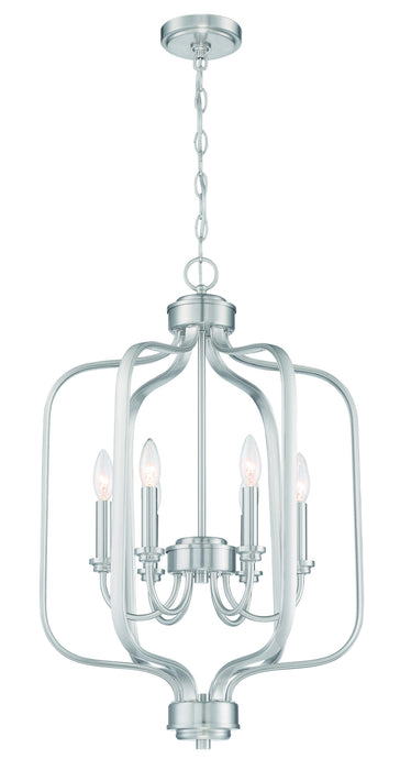 Craftmade 50536-BNK Six Light Foyer Pendant, Brushed Polished Nickel