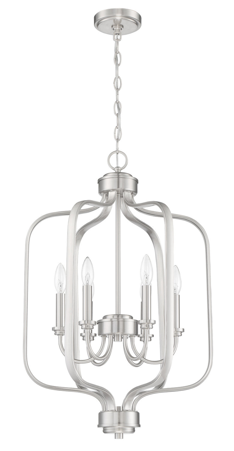 Craftmade 50536-BNK Six Light Foyer Pendant, Brushed Polished Nickel