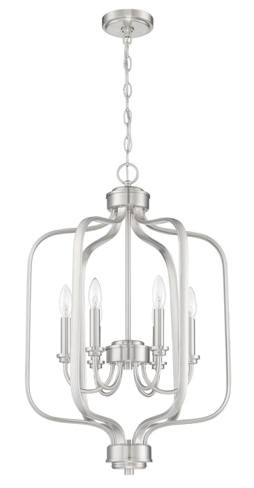 Craftmade 50536-BNK Six Light Foyer Pendant, Brushed Polished Nickel