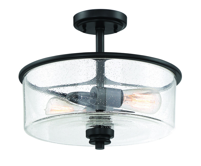 Craftmade 50552-FB Two Light Convertible Semi Flush, Flat Black