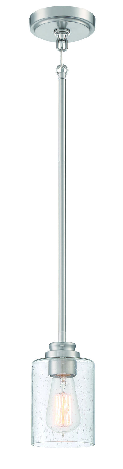 Craftmade 50591-BNK One Light Mini Pendant, Brushed Polished Nickel