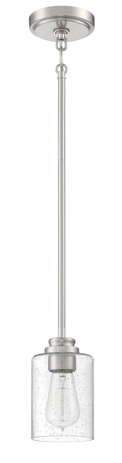Craftmade 50591-BNK One Light Mini Pendant, Brushed Polished Nickel