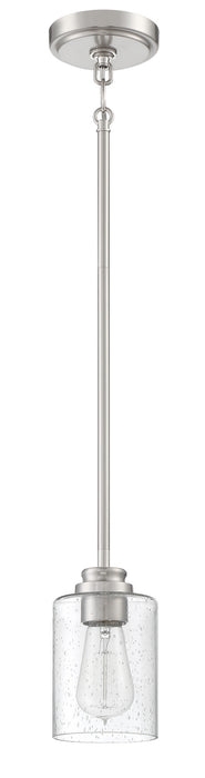 Craftmade 50591-BNK One Light Mini Pendant, Brushed Polished Nickel