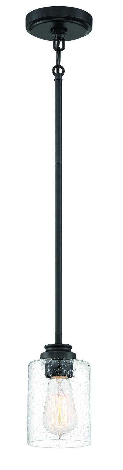 Craftmade 50591-FB One Light Mini Pendant, Flat Black