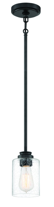 Craftmade 50591-FB One Light Mini Pendant, Flat Black