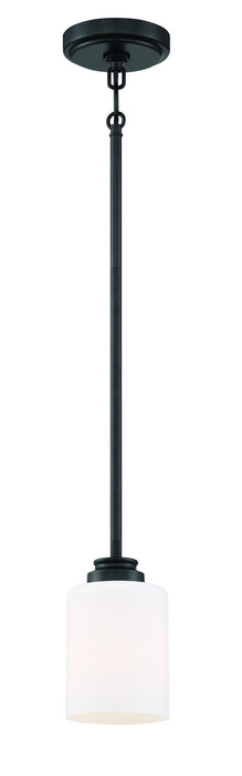 Craftmade 50591-FB-WG One Light Mini Pendant, Flat Black