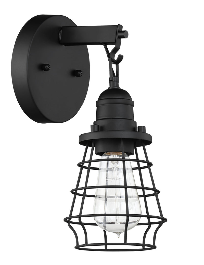 Craftmade 50601-FB One Light Wall Sconce, Flat Black