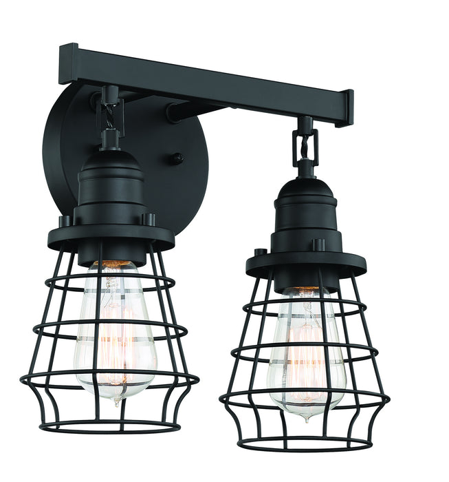 Craftmade 50602-FB Two Light Vanity, Flat Black