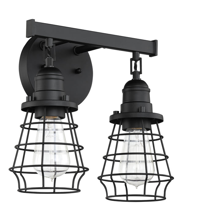 Craftmade 50602-FB Two Light Vanity, Flat Black