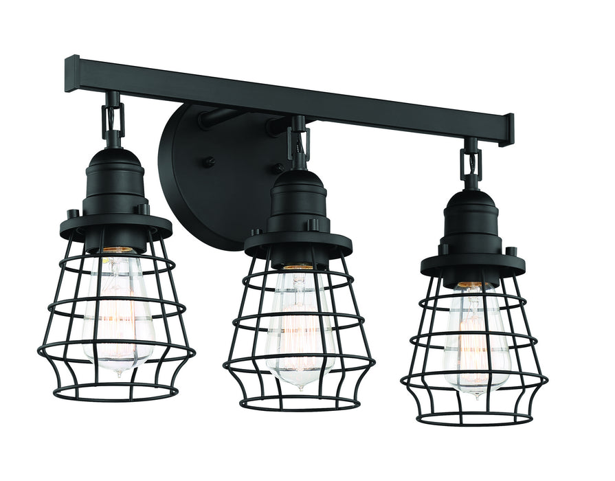 Craftmade 50603-FB Three Light Vanity, Flat Black