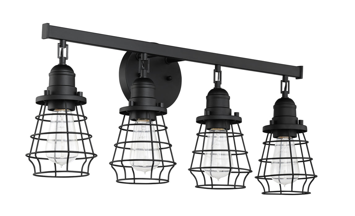 Craftmade 50604-FB Four Light Vanity, Flat Black