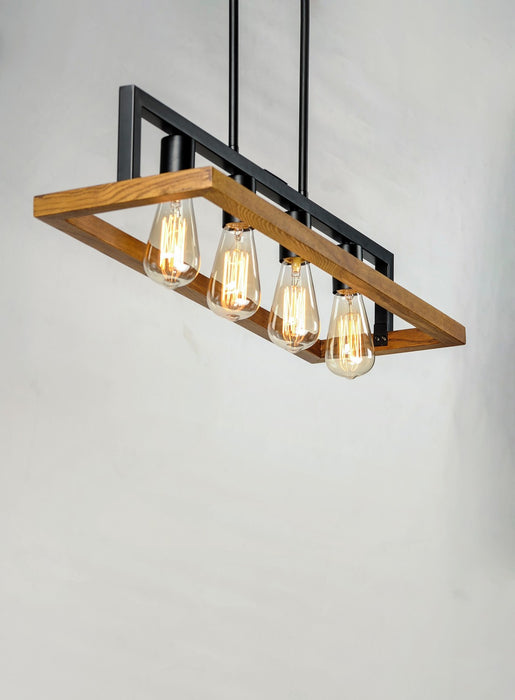 Maxim 10307BKASB Four Light Chandelier, Black / Ashbury