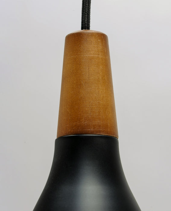 Maxim 11350WNBK One Light Pendant, Walnut / Black