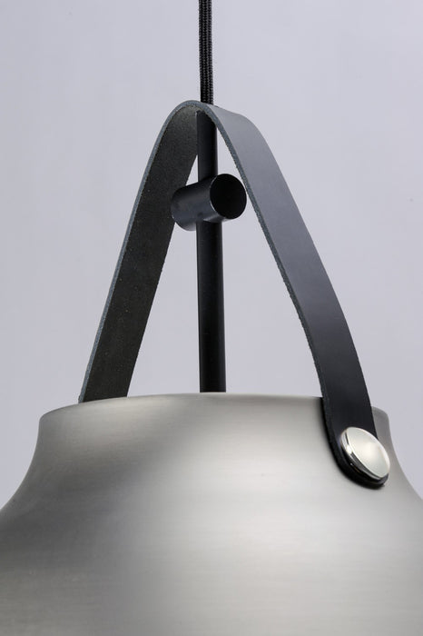Maxim 11356BKBP One Light Pendant, Black / Brushed Platinum