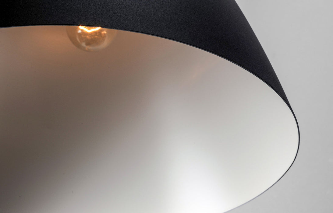 Maxim 11356TNBK One Light Pendant, Tan Leather / Black