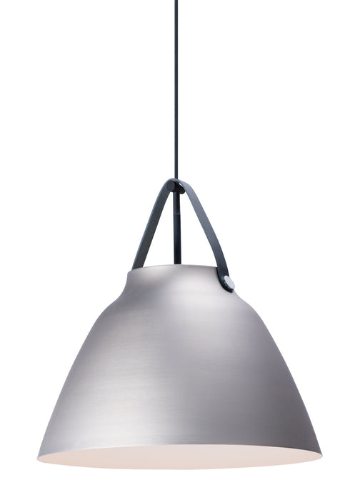 Maxim 11358BKBP One Light Pendant, Black / Brushed Platinum