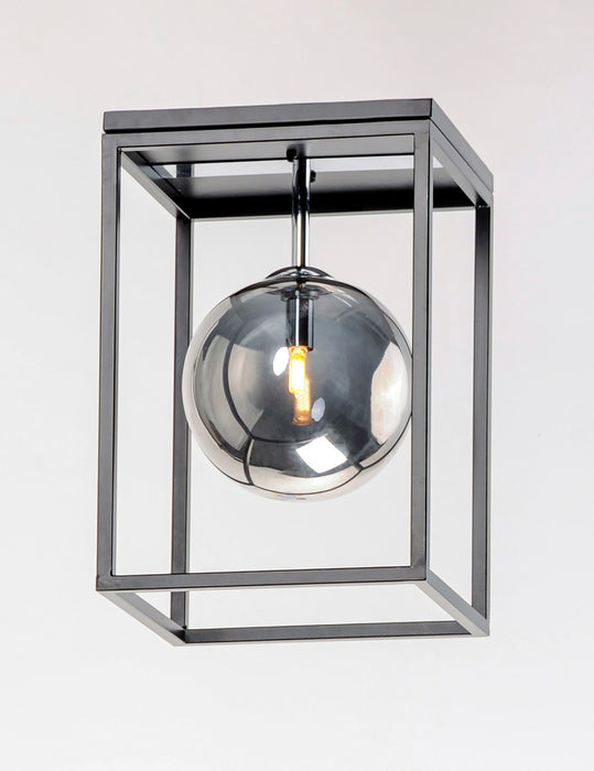 Maxim 11360MSKBKPC LED Flush Mount, Black / Polished Chrome