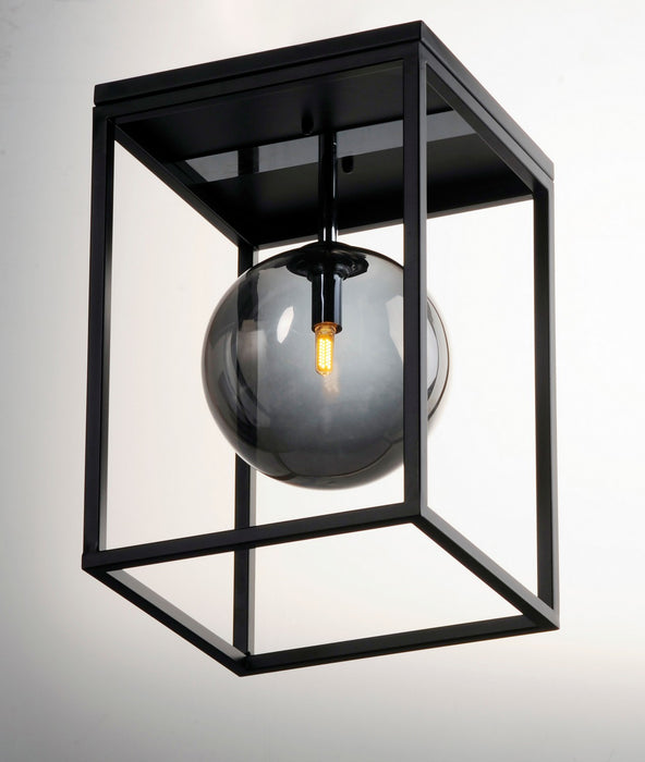 Maxim 11360MSKBKPC LED Flush Mount, Black / Polished Chrome