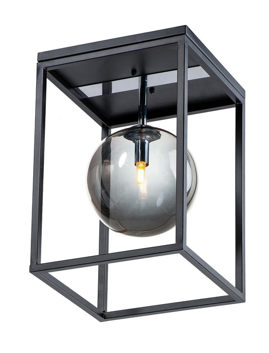 Maxim 11360MSKBKPC LED Flush Mount, Black / Polished Chrome
