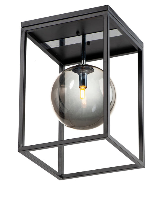 Maxim 11360MSKBKPC LED Flush Mount, Black / Polished Chrome