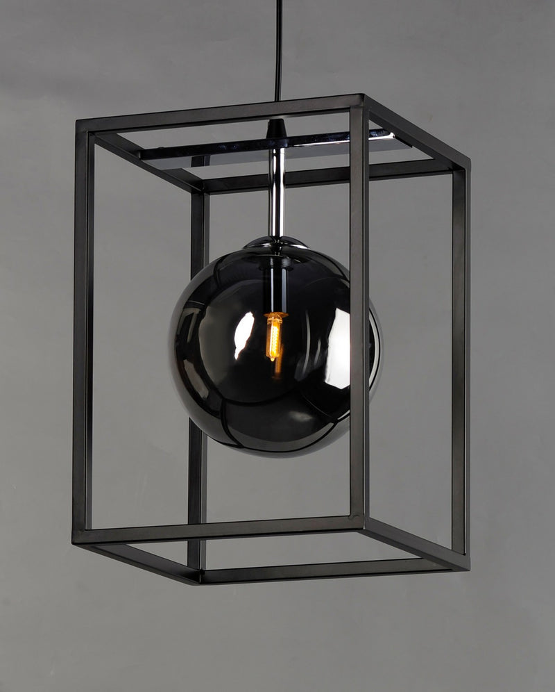 Maxim 11361MSKBKPC LED Pendant, Black / Polished Chrome