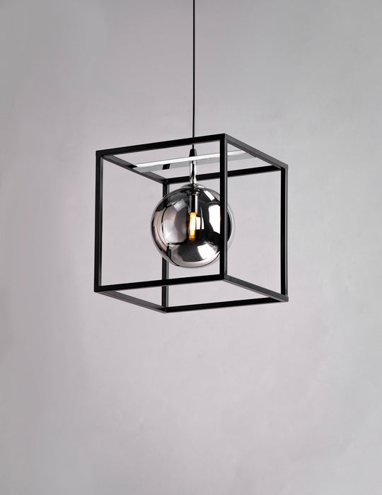 Maxim 11364MSKBKPC LED Pendant, Black / Polished Chrome