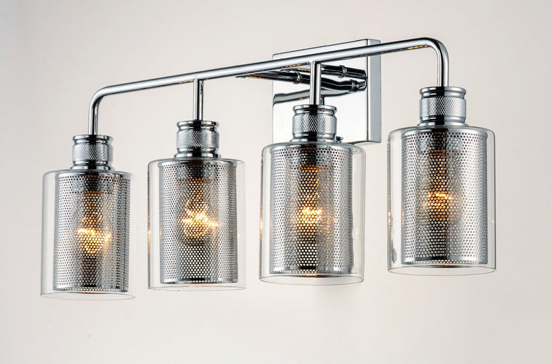 Maxim 11534CLPC Four Light Wall Sconce, Polished Chrome
