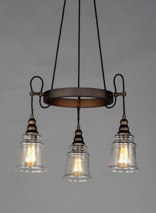 Maxim 21573HMOI Three Light Chandelier, Oil Rubbed Bronze